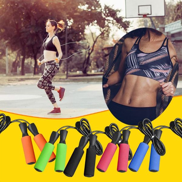 

speed skipping jump rope adjustable lose weight exercise 2.7m/9ft bearing fitness with foam handle fitness equipment z2