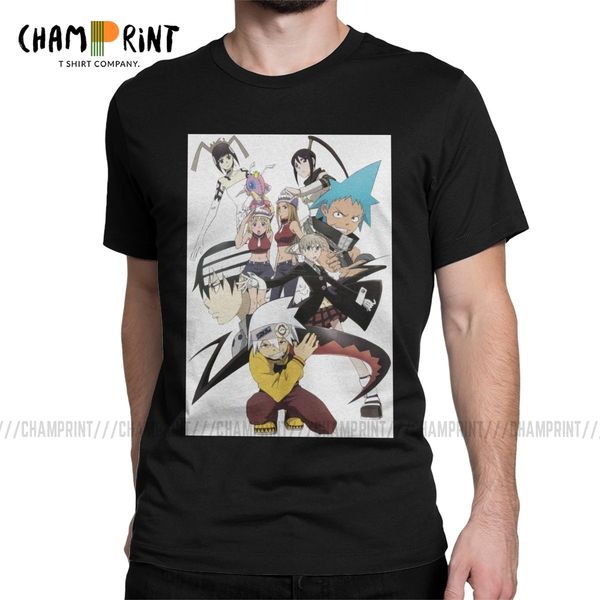 

soul eater maka death kid anime t-shirts for men crazy 100% cotton tees crew neck short sleeve t shirt gift idea