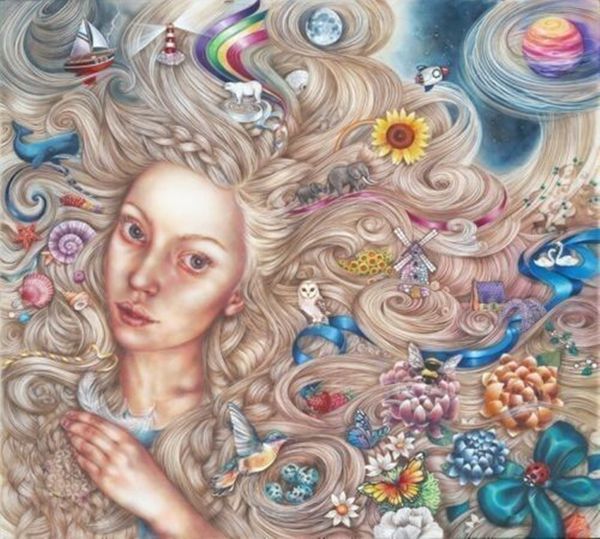 

rapunzel - kerry darlington art wall decor handcrafts /hd print oil painting on canvas wall art canvas pictures 200811