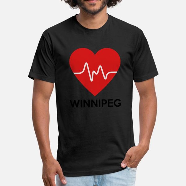 

heart winnipeg t shirt men designer 100% cotton crew neck solid color interesting building spring letters shirt