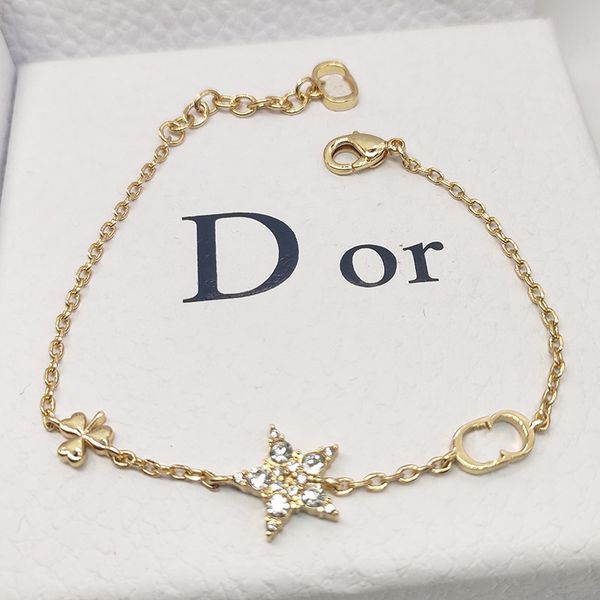 

d letter c little star bracelet new fairy bracelet love fresh jewelry, Golden;silver