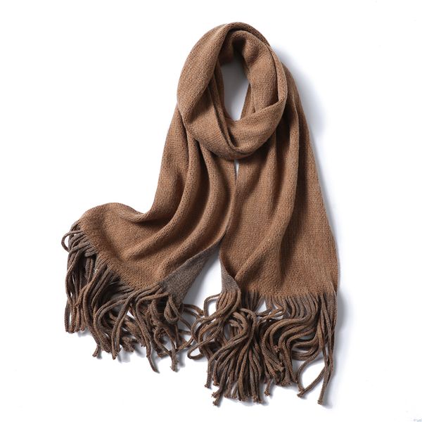 

2020 new winter cashmere scarves for women fashion knitted thick warm shawls and wraps lady long size bandana foulard, Blue;gray