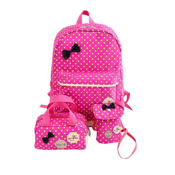

cute girl school bags for teenagers backpack set women shoulder travel bags 3 pcs/set rucksack knapsack children kids