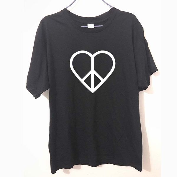 

peace & love printed t shirt mens graphic hipster tee religion hype more size and colors