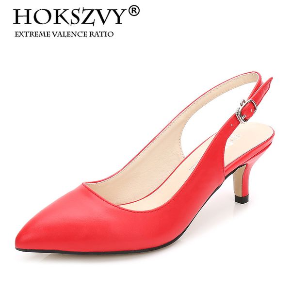 

women's single shoes pointed toe high heels large size back red empty buckle pumps fashion wz-5106, Black