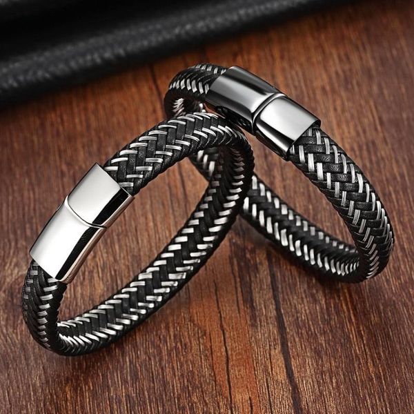 

xqni personality ethnic style adjustable black brown staggered stitching men bracelet titanium fashion gift erkek bileklik, Red;blue