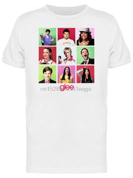

glee cast tv show graphic men white t-shirt summer streewear sizes-3xl