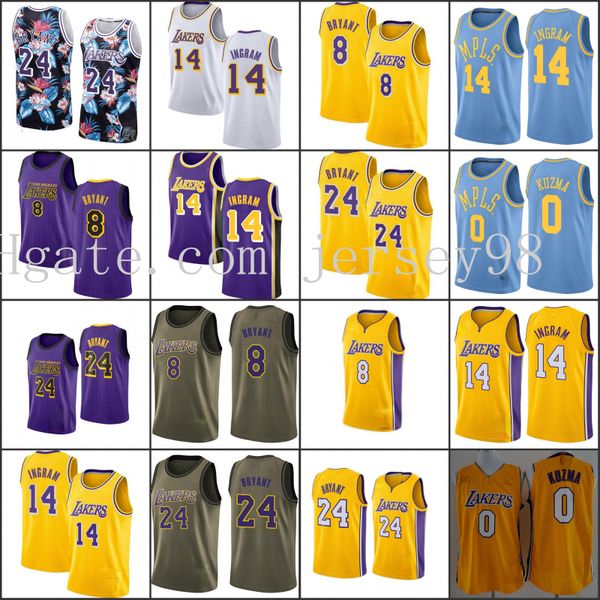 

los angeles laker men danny green k yle kuzma red ko be men jersey, Black