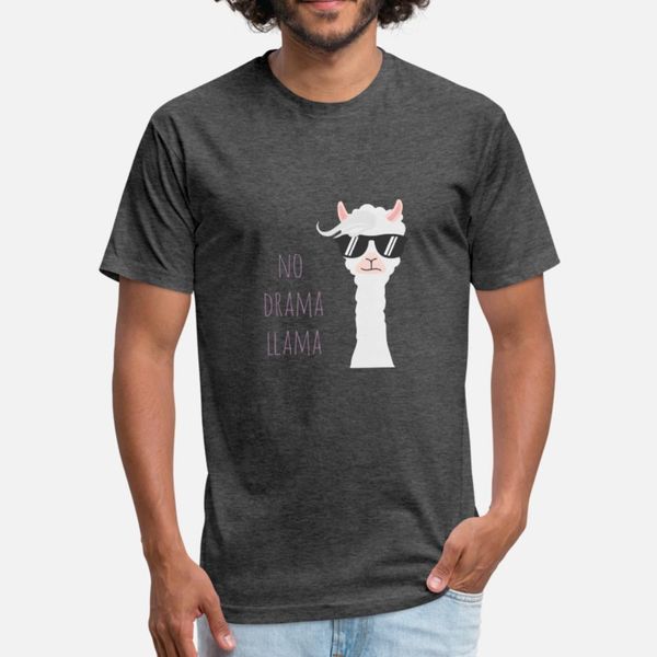 

нет драмы lama тенниска мужчин custom 100% хлопок crew neck нормальный fit смешные casual summer стиль kawaii рубашка