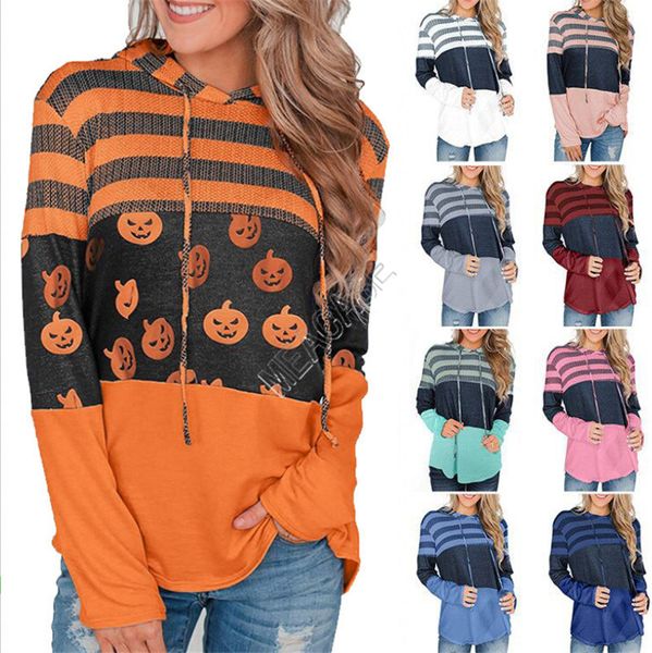 

women hoodies camo striped reindeer pumpkin christmas halloween printed full sleeve hooded pullover sweatshirt autumn clothes d9302, White