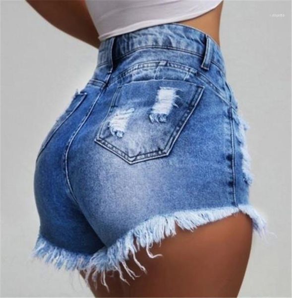 

pants slim cowboy women shorts high waist broken holes jeans fashion tassel cowboy shorts jeans female skinny, Blue