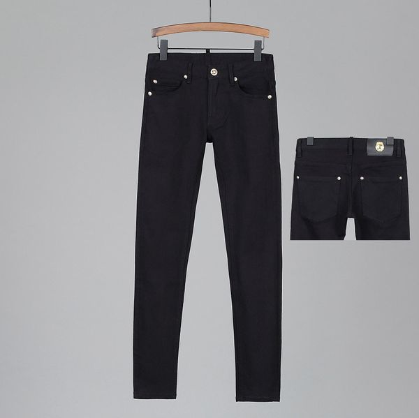 

men's distressed ripped skinny jeans fashion mens slim motorcycle jeans denim pants hip hop men solid colorjeans, Blue