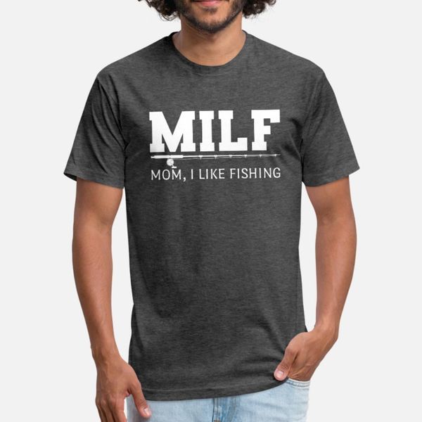 

milf mom i like fishing t shirt men sunlight 100% cotton s-3xl homme sunlight breathable spring autumn standard shirt