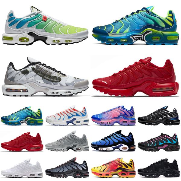 

wholesale tn plus se men running shoes triple white black metallic outdoor mens womens trainers sports sneakers runners size 40-45