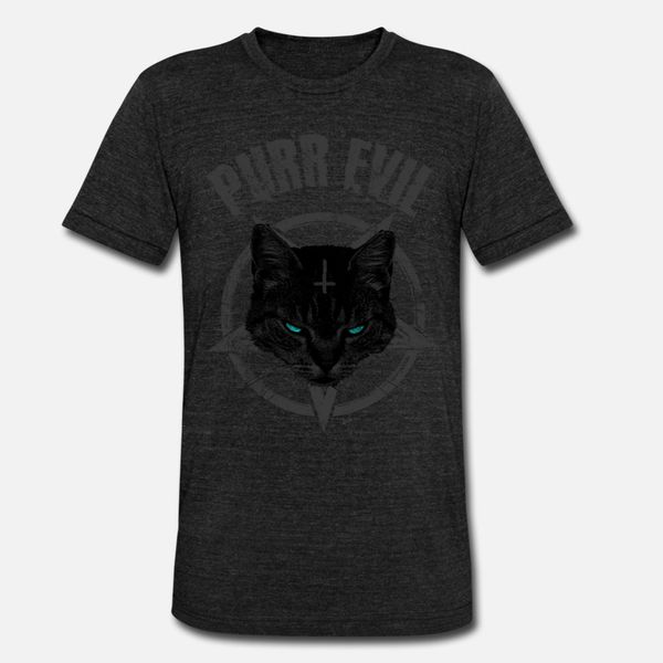 

purr evil statanic cat occult baphomet pentagram t shirt men gift 100% cotton s-xxxl standard gift building summer original shirt