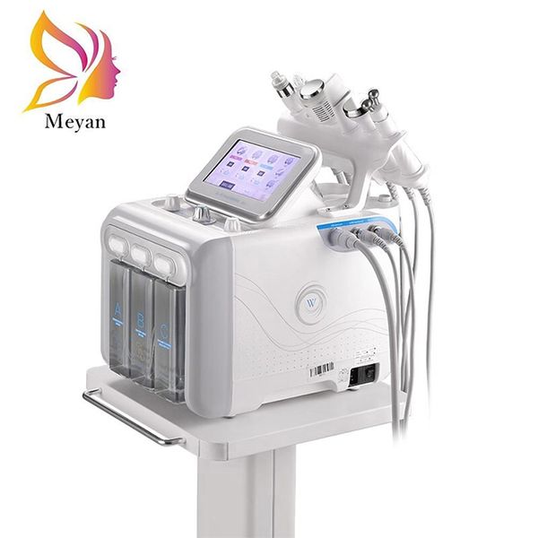 

new upgrade 6 in 1 h2 o2 hydra facial dermabrasion water aqua oxygen spray gun rf hydro microdermabrasion peeling vacuum skin clean machine
