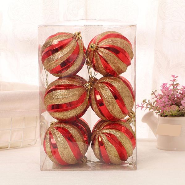 

12pcs dropship christmas tree decor ball glitter bauble xmas party hanging ball ornament for home christmas decorations