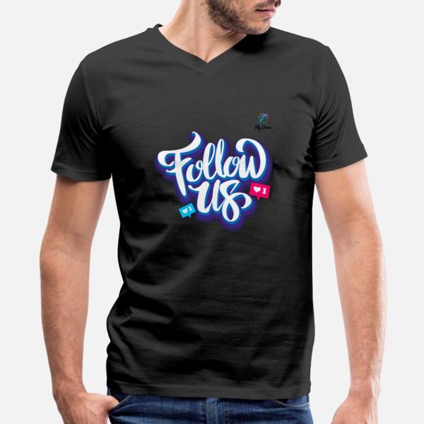 

follow us t shirt men knitted short sleeve size s-3xl slim gift comfortable summer style original shirt
