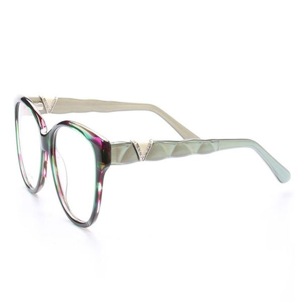 

progressive multi-focal lens optical eyewear women retro fashion full rim acetate luxury diamond frame reading glasses women, White;black
