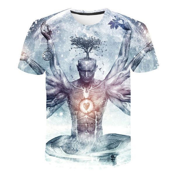 

colorful psychedelic dizziness print 3d print shirts graphic graphic anime men clothing