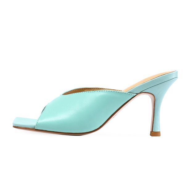 

2020 genuine leather slippers for women high heels sandals elegant peep toe slippers summer basic casual shoes woman, Black