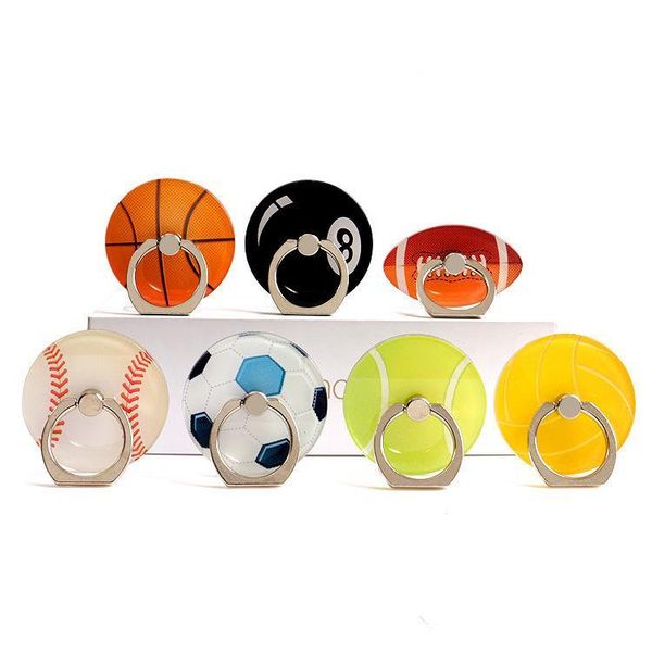 

cgjxsuniversal 360 degree football basketball finger ring holder stand bracket tennis ball phone stand for samsung huawei mobile phones