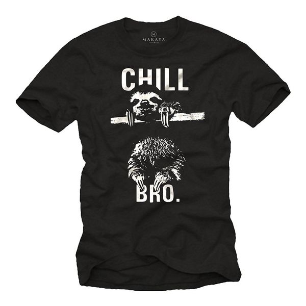 

2019 funny funny sloth t-shirt for men - chill bro summer fashion tee shirt