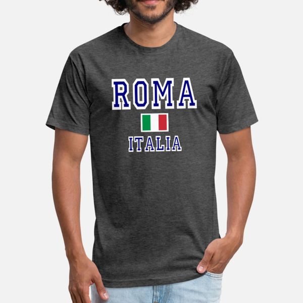 

roma italia italia итальянский флаг рим тенниска мужчины полиграфическая футболка размер s-3xl формальная интересный смешной повседневный ве