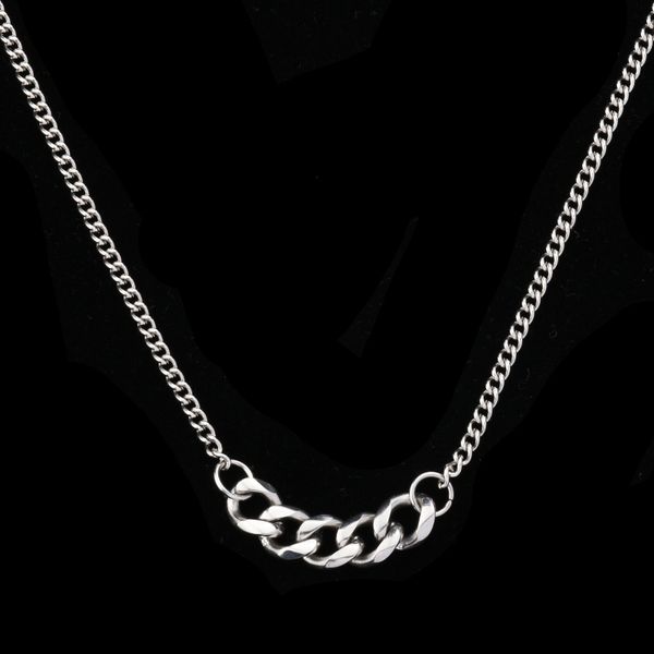 

chains necklaces mens stainless steel fashion 2020 new necklace hip hop punk retro necklaces steel jewelry on the neck wholesale, Silver