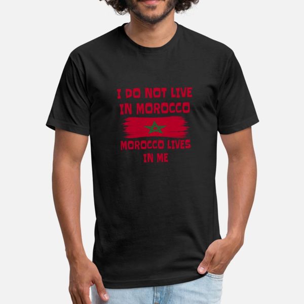 

i do not live in morocco morocco lives in me t shirt men printing cotton o neck loose new fashion summer style letter shirt