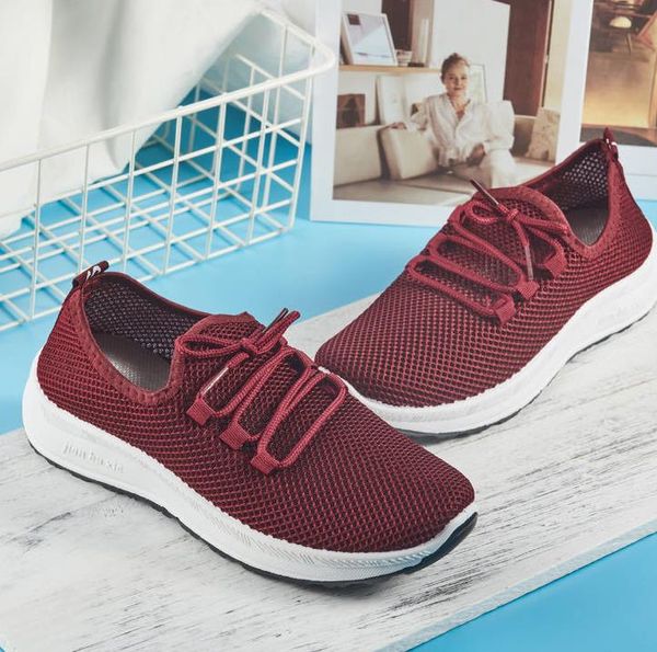 

2020 women's summer lightweight breathable pure color casual shoes 416070, Black