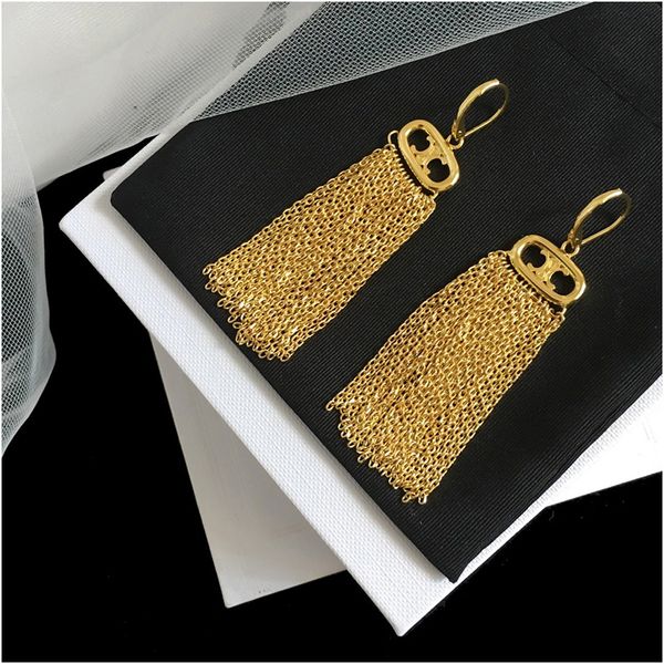 

design earring bohemian dangle drop tassel earrings ear lucky jewelry christmas wholesale with box with stamp, White