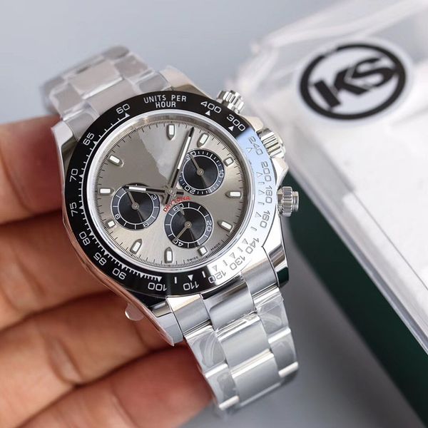 

ks mens watch montre de luxe 40mm automatic 7750 movement men watches reloj de lujo relojes de lujo para hombre watches a2, Slivery;brown