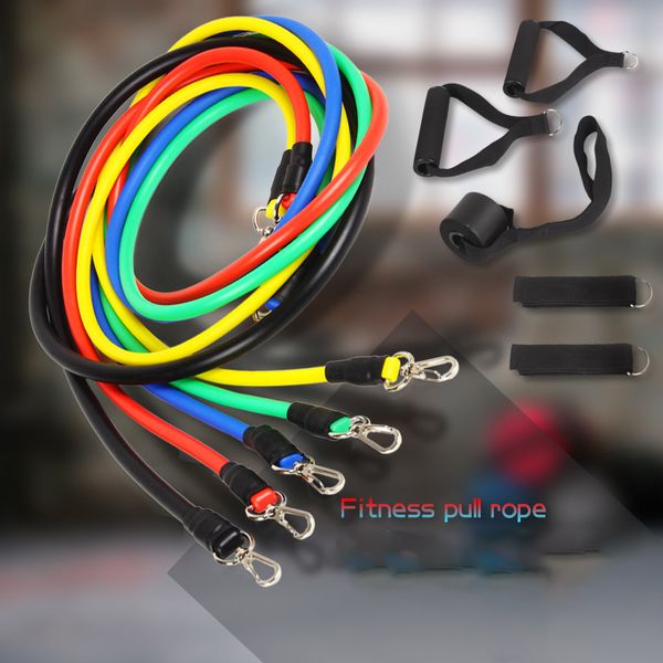 

resistance bands 11 pcs/set latex crossfit training exercise yoga tubes pull rope,rubber expander elastic fitness with bag