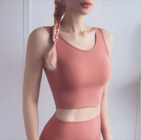 

quick drying seamless sports bra women absorb sweat yoga bra padded push up stretch vest running underwear, White;black