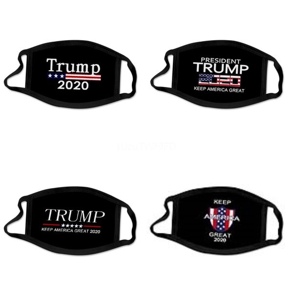 

washable face masks trump american election supplies dustproof print mask universal for men and women american flag mask#455, Black