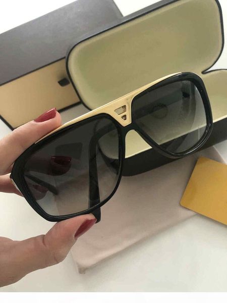 

2019 new original evidence sunglasses evidence sunglasses black & gold style men and women sunglasses with original box and case, White;black