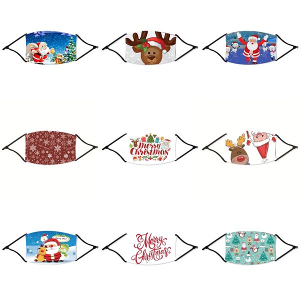 

reusable anti dust christmas mask anti-allergic l pm2.5 christmas masks dustproof filter breathable organic sponge face christmas mask#25033, Black