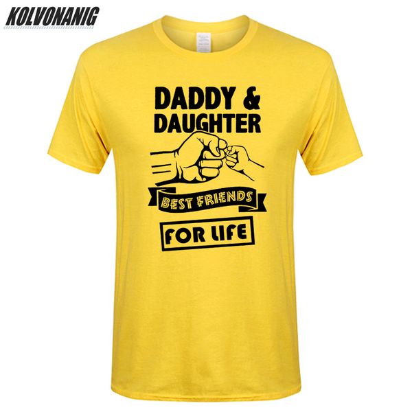 

daddy and daughter friends for life fathers day tees dad gift funny print cotton o-neck short sleeve t-shirts plus size