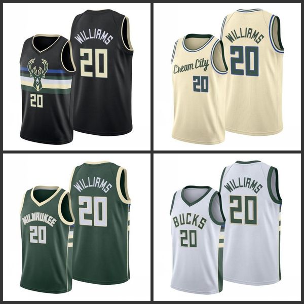 

milwaukee bucks marvin williams men city basketball jersey, Black
