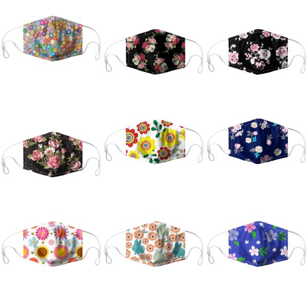

dustproof mouthsoft washable face masks anti wind warm printing mask foldable portable popular style#927, Black