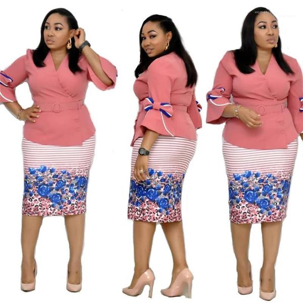 

dress sashes flare sleeved v-neck suits womens tracksuits womens designer tracksuits plus size floral printed 2 piece, White