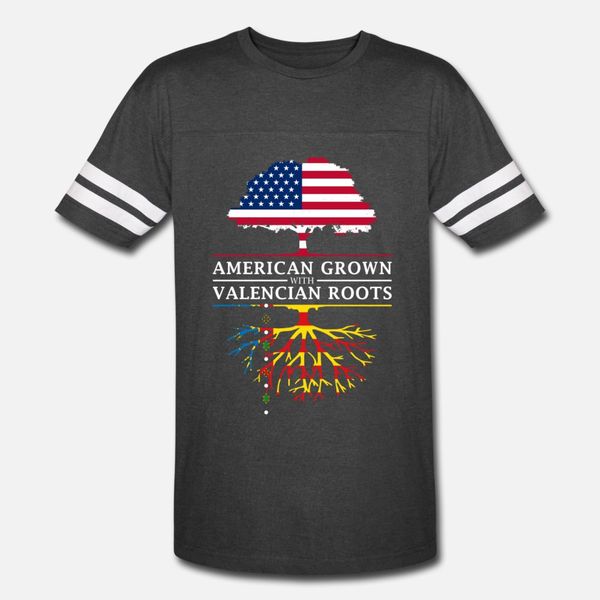 

american grown with valencian roots valencia t shirt men character 100% cotton o-neck outfit graphic fashion summer formal shirt