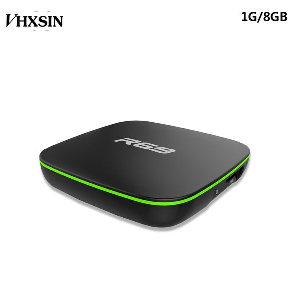 R69 Akıllı Android 7.1 TV Kutusu 1GB 8GB Allwinner H3 Dört Çekirdekli 2.4G WiFi Set Üst Kutu 2G 16G HD Medya Oyuncu