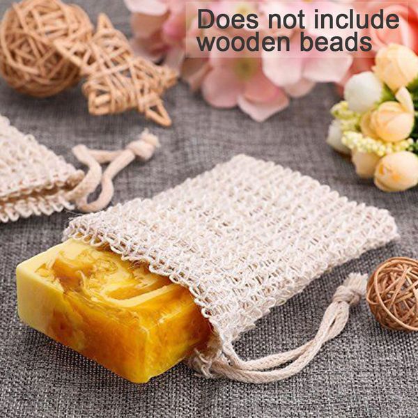 

5pcs exfoliating cleansers natural portable soap saver soft foaming massage bag