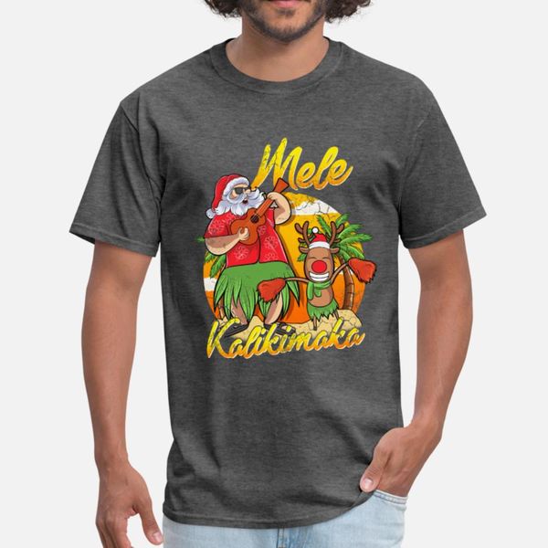 

mele kalikimaka santa reindeer christmas t shirt men printing short sleeve euro size s-3xl pattern fitness authentic summer slim shirt