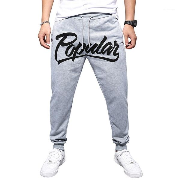 

letters print sweat mens pants solid color casual street style pencil pants designer long male fashion clothes, Black