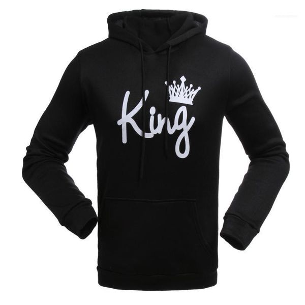 

autumn fashion sweatshirts couples king queen hoodies women clothes men hoodies spring, Black