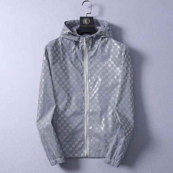 

2020 europe luxury italy milan summer autumn big pocket half zipper mens designer jacket women skin coat windproof hooded coat, Black;brown