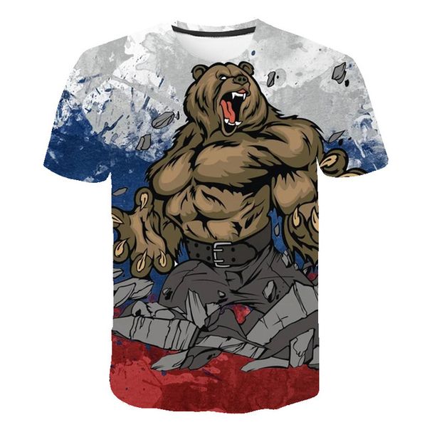 

3d animal 3d tiger king print designed stylish colorful summer o collar 3d print shirts humor horror hentai men clothing